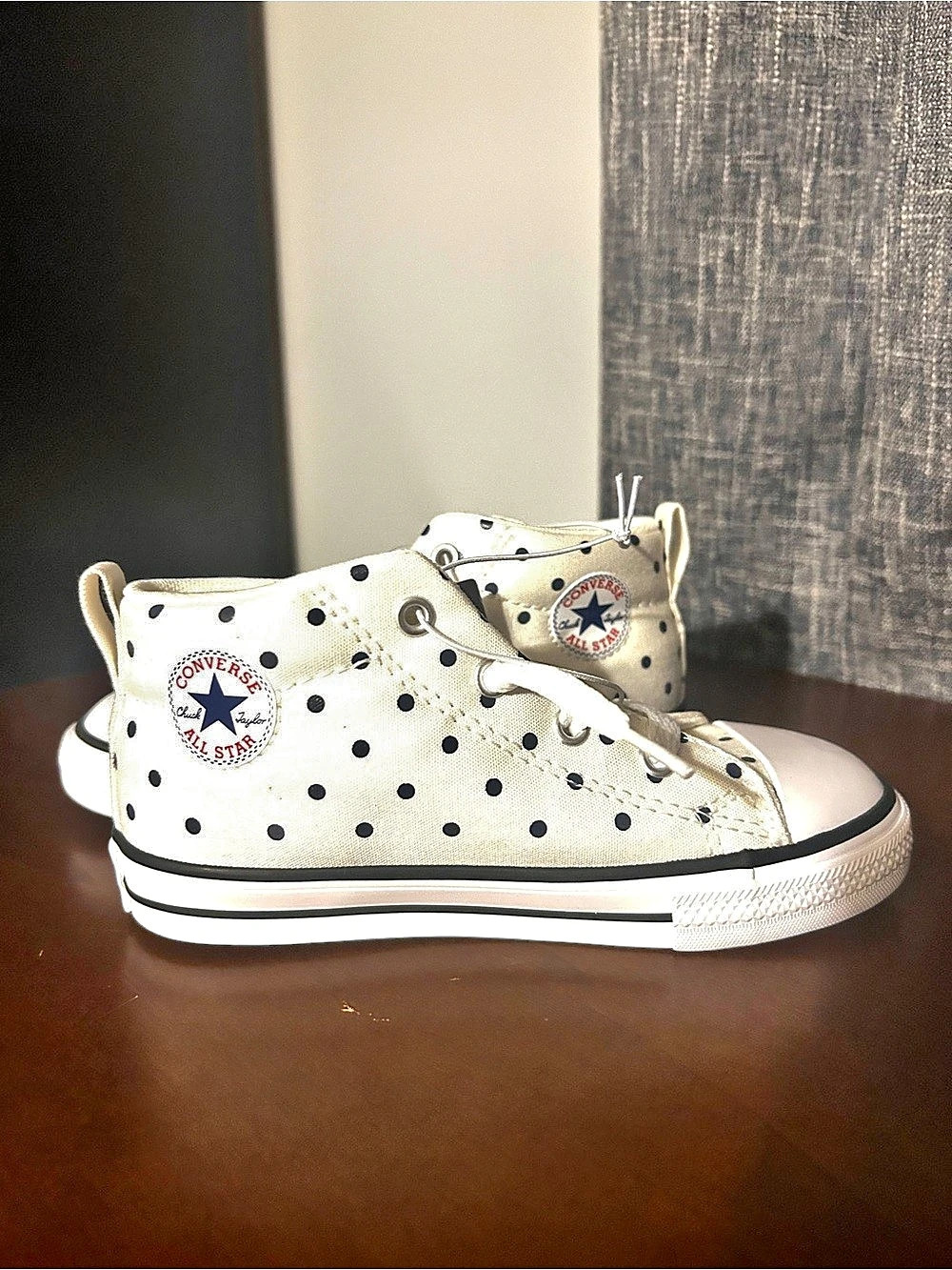 Converse CTAS Street Mid Polka Dot High-Top Sneakers US 10 NWT